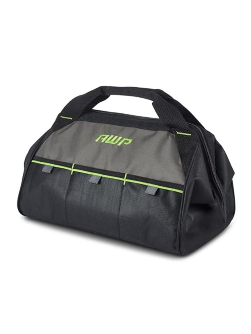 15 Inch Black Tool Bag Polyester Water Resistant Tote Contractor Organizer
